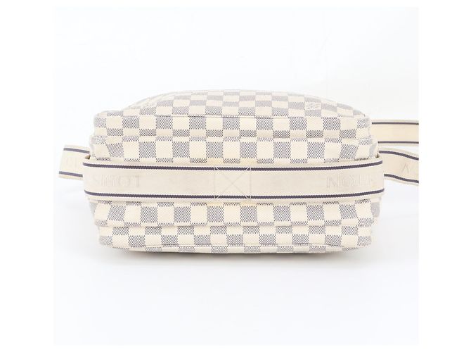 Borsa a tracolla in pelle Louis Vuitton Damier Azur Naviglio N51189 - vista 6