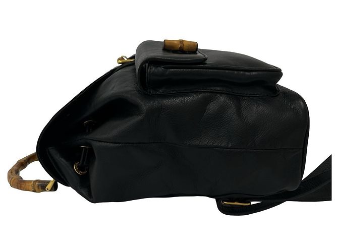 Gucci Vintage Bamboo Leder-Rucksack - Ansicht 4