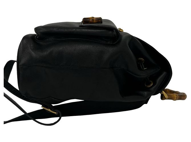 Gucci Vintage Bamboo Leder-Rucksack - Ansicht 5
