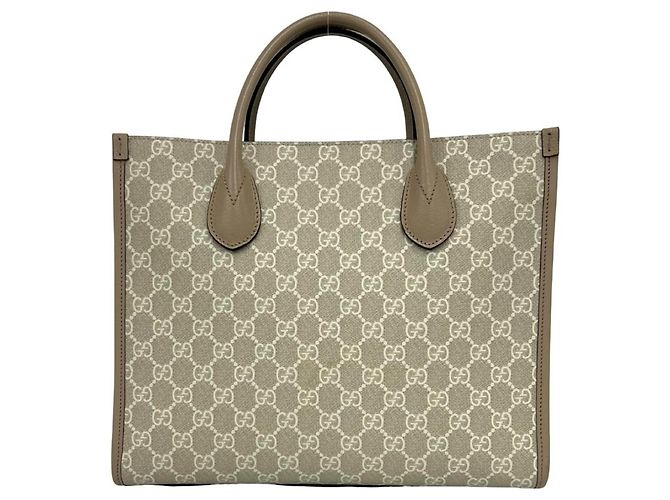 Gucci GG Supreme Logo Leder 2-Way Tasche - Ansicht 3