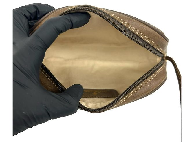 Borsa a tracolla in pelle Gucci Old Sherry Line GG Logo - vista 8
