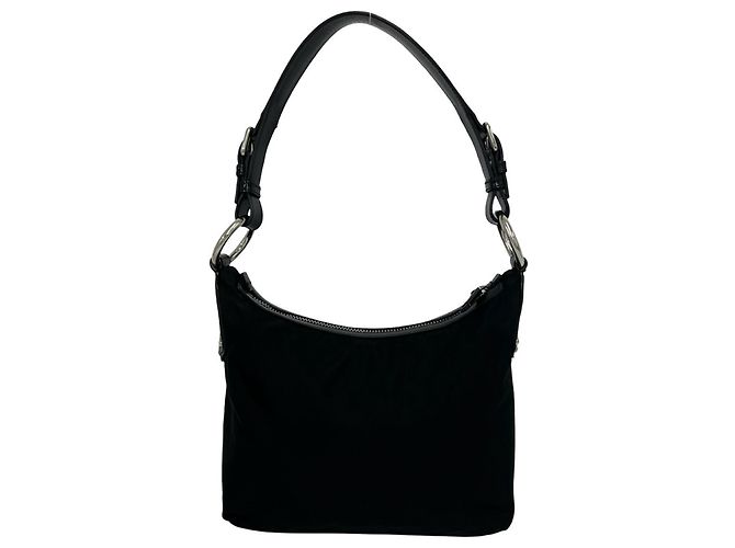 Borsa a tracolla Prada in Tessuto Pocono con logo triangolare in metallo - vista 2