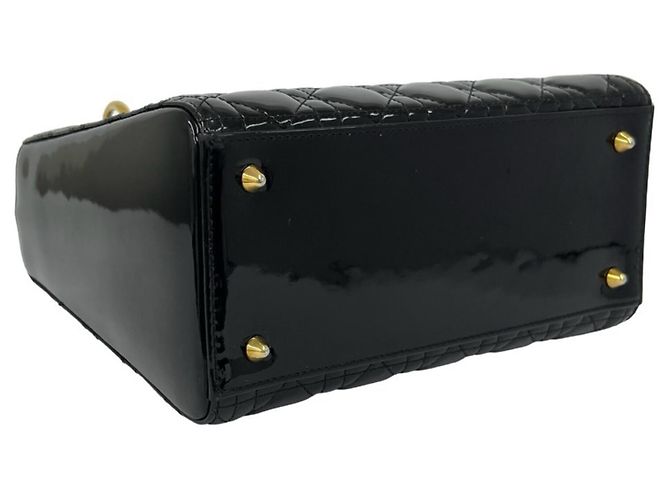 Borsa a tracolla Christian Dior Lady in pelle vernita - vista 6