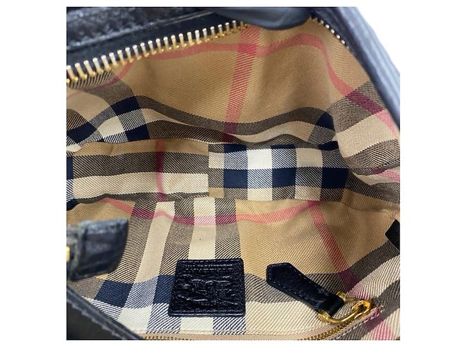 Borsa a tracolla in pelle Burberry Shadow Horse Hardware Nova Check - vista 8