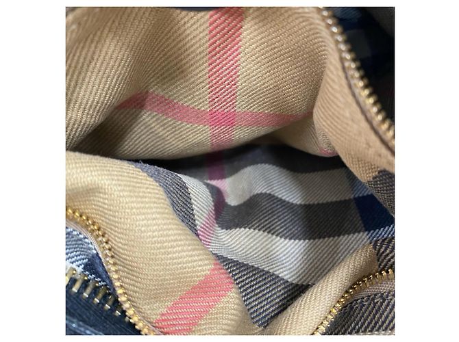 Borsa a tracolla in pelle Burberry Shadow Horse Hardware Nova Check - vista 9