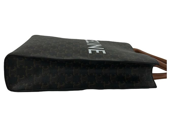 Céline Borsa Celine Vertical Cabas Small in pelle marrone - vista 5