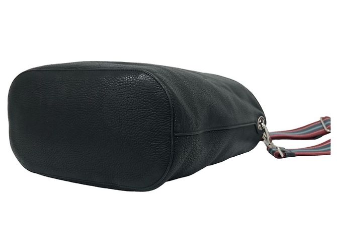 Borsa a tracolla in pelle con logo Prada impresso - vista 7
