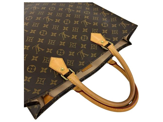 Louis Vuitton Sac Plat Monogram Leather Handbag - vista 3
