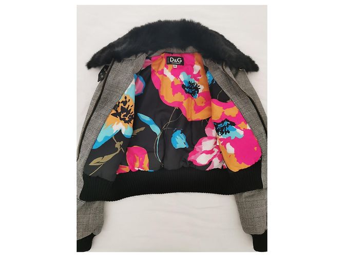 Dolce & Gabbana D&G Woll-Bomberjacke mit Blumenprint - Ansicht 2