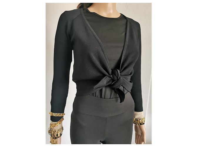 Christian Dior Wickel-Abendtop mit goldenen Ornamenten - Ansicht 3