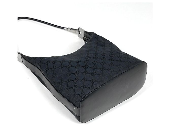 Borsa a tracolla Gucci in tela GG nera - vista 2