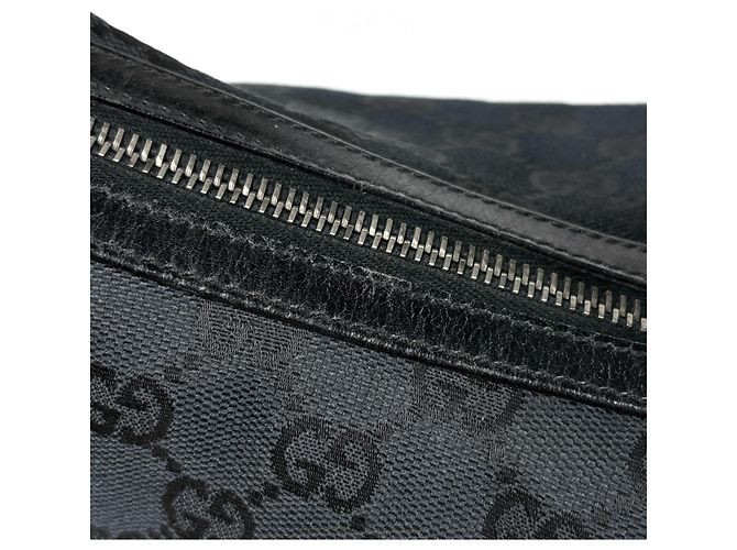 Borsa a tracolla Gucci in tela GG nera - vista 5