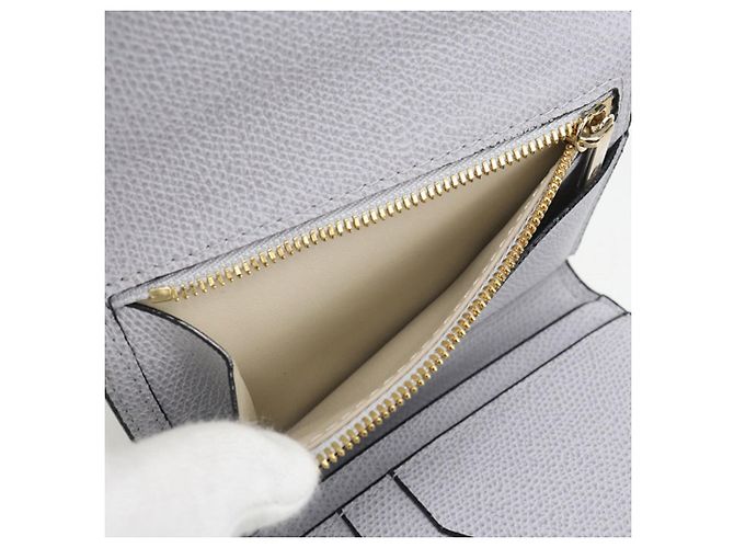 Cartera tri-fold Valextra Iside en Gray - vista 5