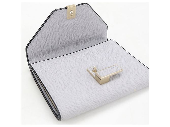 Cartera tri-fold Valextra Iside en Gray - vista 8