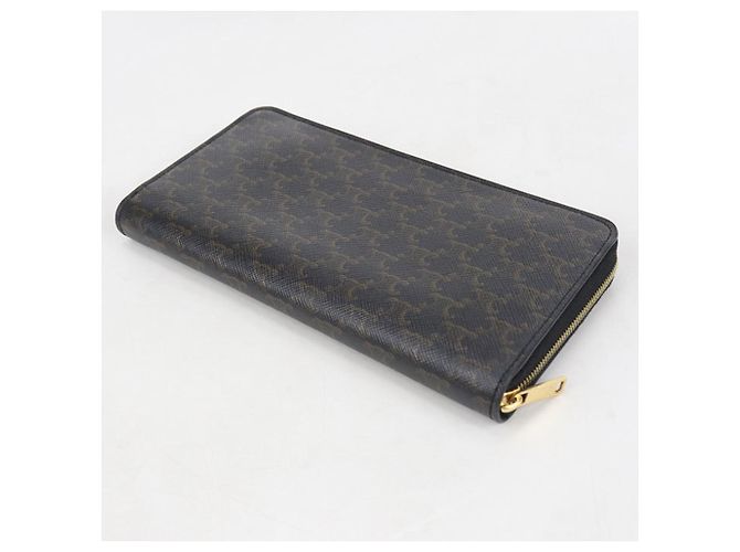 Céline Celine Long Wallet in Black PVC - view 2