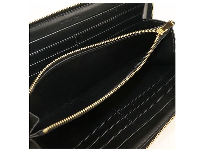Céline Celine Long Wallet in Black PVC - view 4
