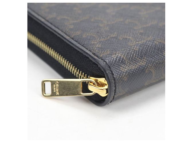 Céline Celine Long Wallet in Black PVC - view 6