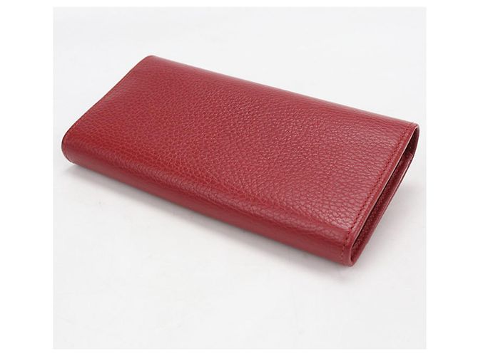Cartera bi-fold Gucci de piel roja - vista 2