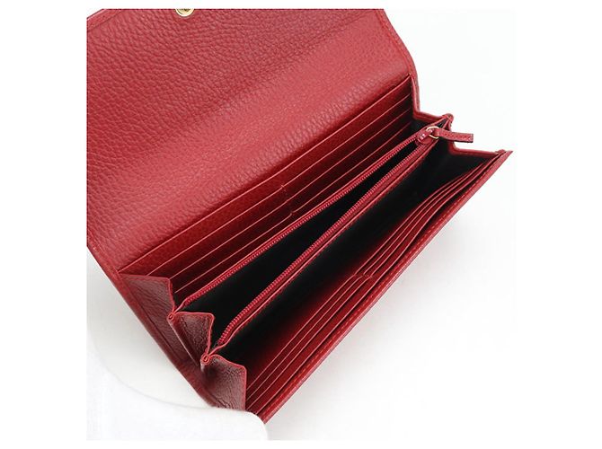 Cartera bi-fold Gucci de piel roja - vista 3