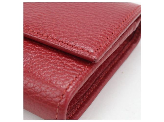 Cartera bi-fold Gucci de piel roja - vista 5