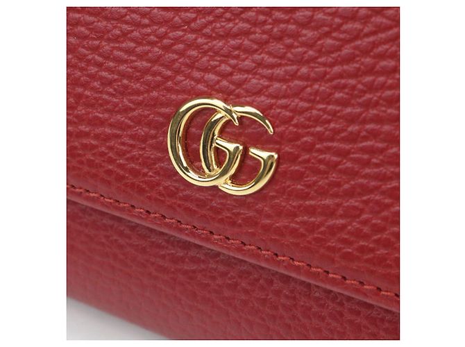 Cartera bi-fold Gucci de piel roja - vista 6