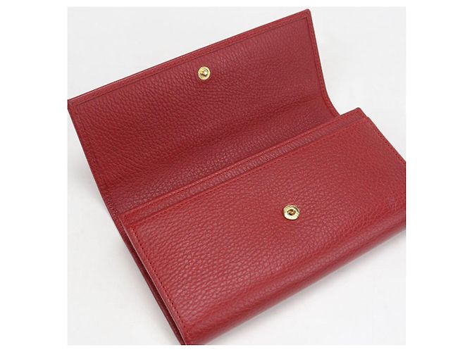 Cartera bi-fold Gucci de piel roja - vista 7