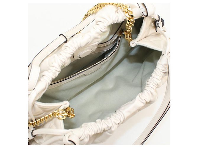 Borsa Tote Gucci in pelle bianca - vista 3
