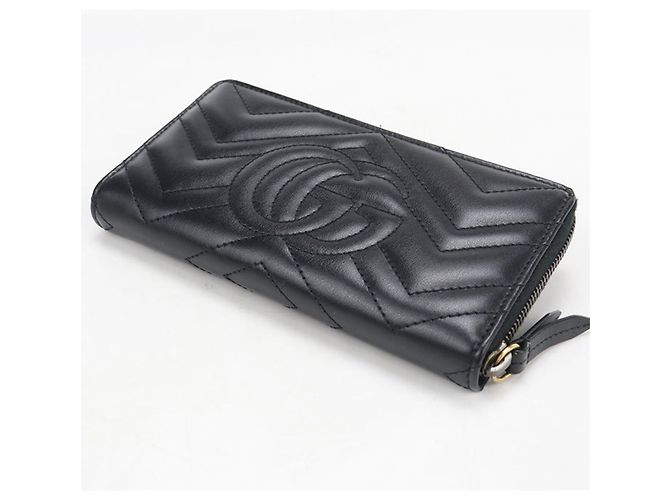 Cartera larga de piel negra para mujer Gucci - vista 2