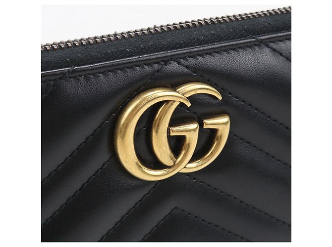 Cartera larga de piel negra para mujer Gucci - vista 5
