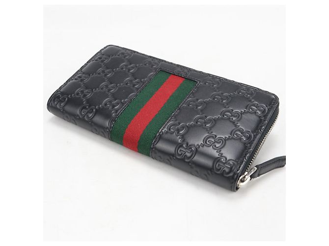 Gucci Black Leather Long Wallet - view 2