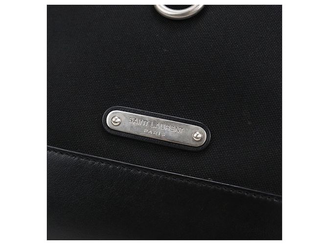 Autre Marque Borsa a tracolla in tela nera Saint Laurent - vista 4