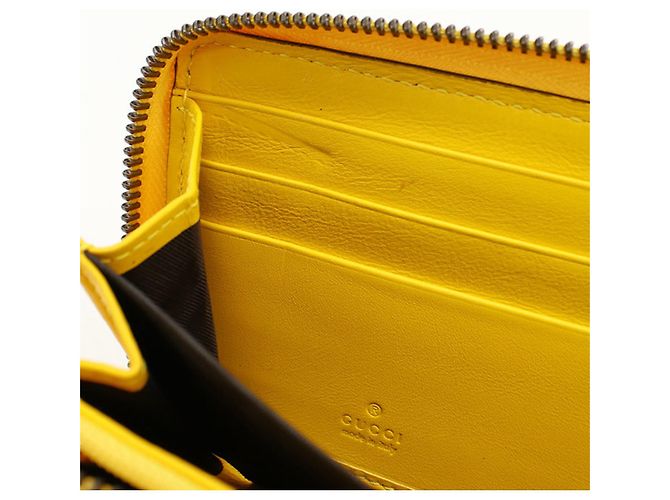 Cartera larga Gucci de piel amarilla - vista 4