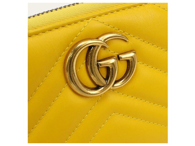Cartera larga Gucci de piel amarilla - vista 7