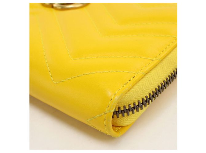 Cartera larga Gucci de piel amarilla - vista 8