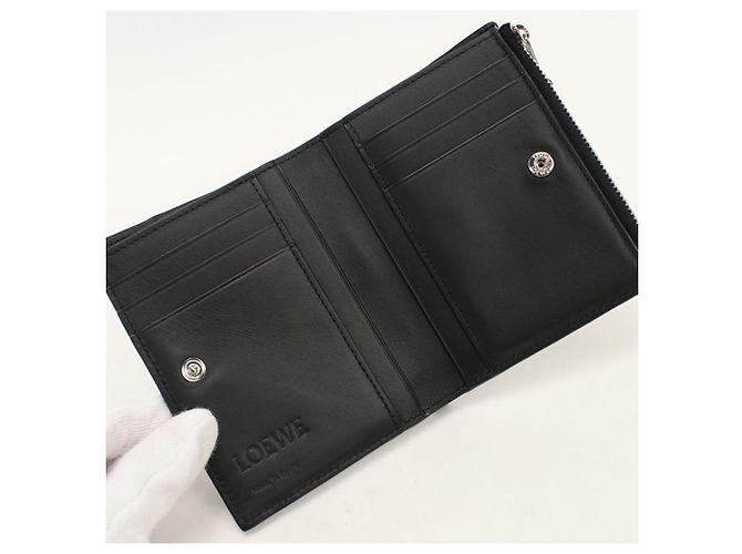 Loewe Bi-fold Wallet Black Leather - view 3