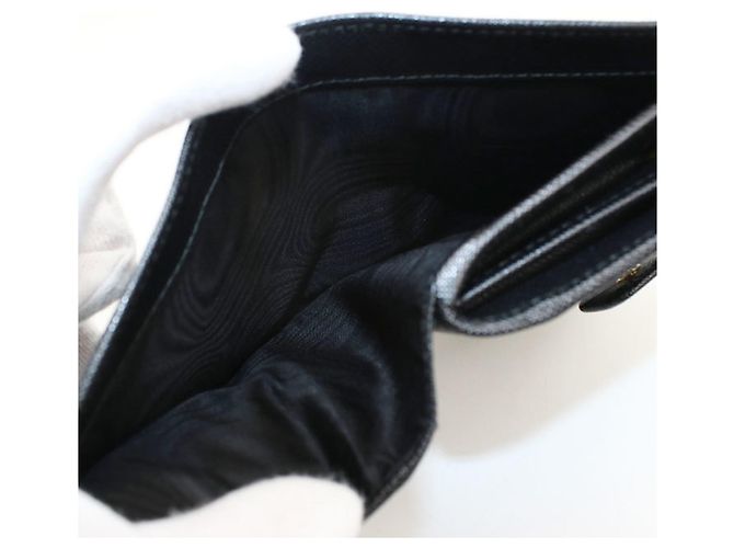 Portafoglio Prada bi-fold in pelle Saffiano nera - vista 4