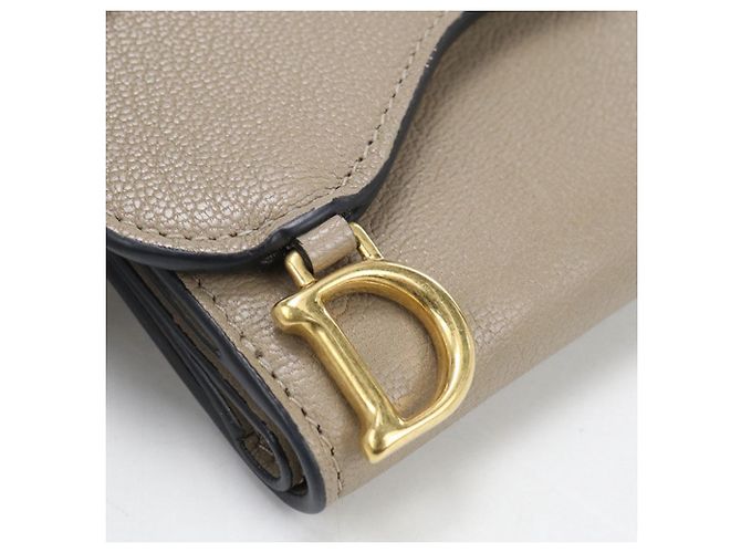 Cartera tri-fold Christian Dior en Beige - vista 9