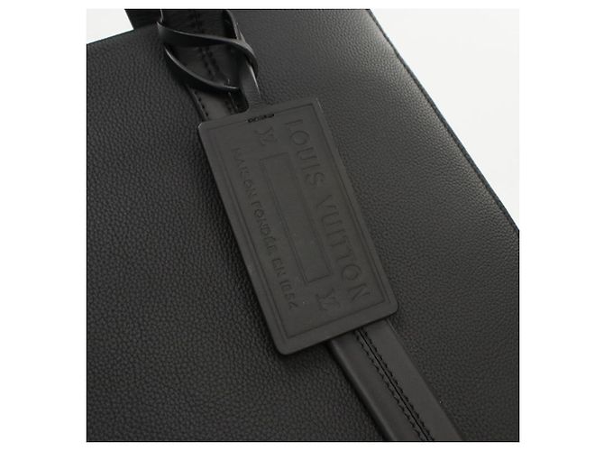 Borsa Tote Louis Vuitton in pelle di vitello nera - vista 8