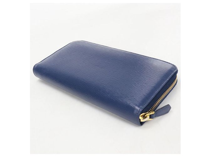 Cartera larga Prada de piel de becerro azul - vista 2