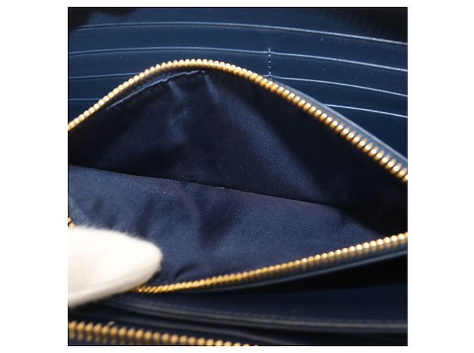 Cartera larga Prada de piel de becerro azul - vista 6