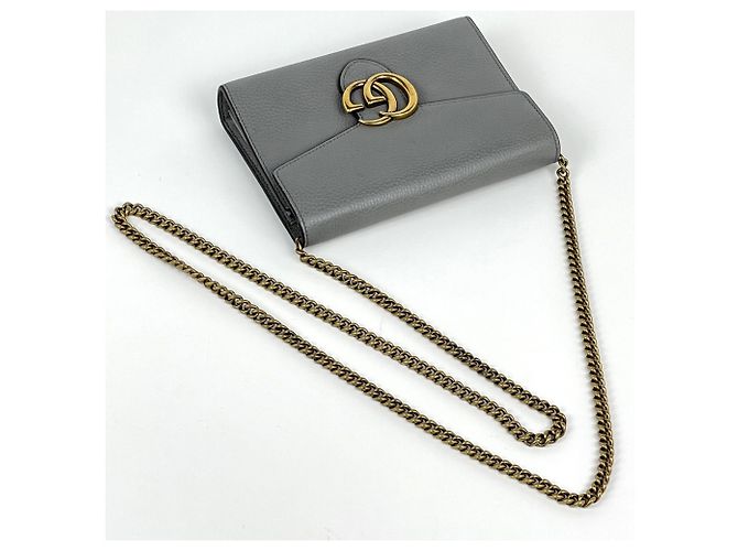 Borsa a tracolla portafoglio con catena Gucci GG Marmont - vista 4