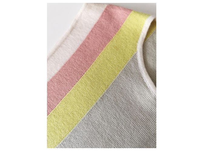 Canotta Chanel in Cashmere e Seta Multicolore - vista 2