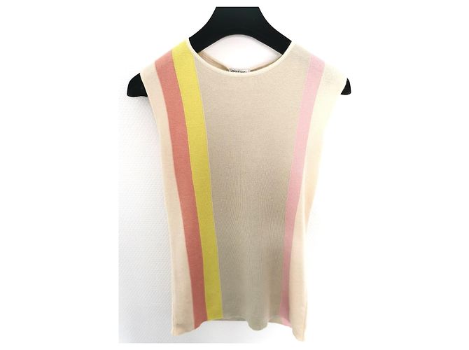 Canotta Chanel in Cashmere e Seta Multicolore - vista 6