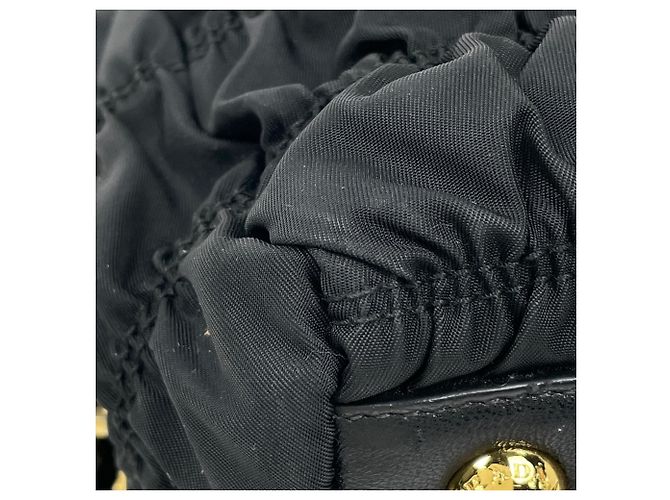 Borsa a mano Prada 2-Way in nylon nera - vista 3