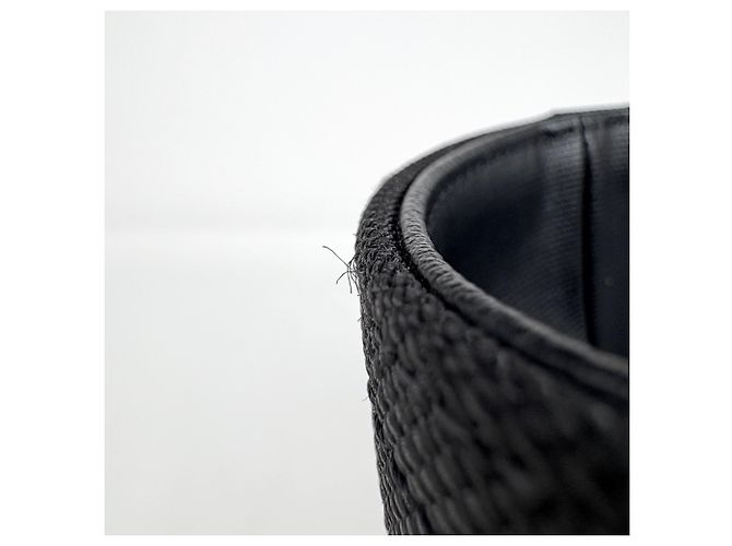 Chanel Shopper-Bag aus beschichtetem schwarzem Canvas - Ansicht 5