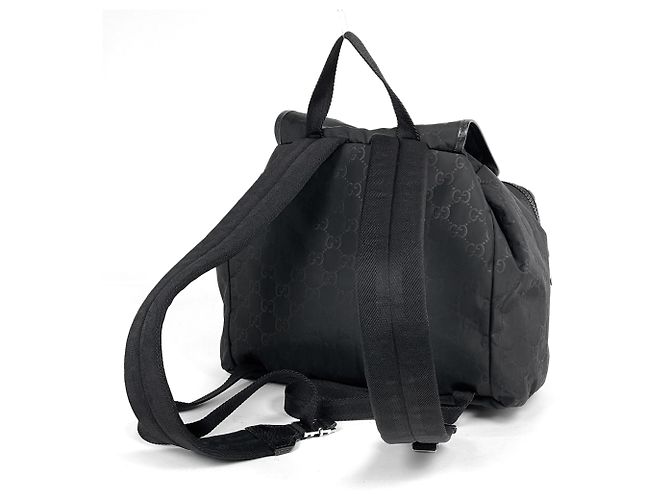 Zaino Gucci in nylon nero e pelle - vista 2