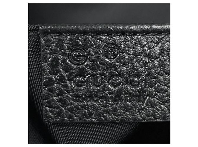 Zaino Gucci in nylon nero e pelle - vista 8