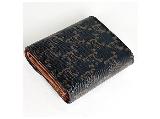 Céline Celine Triomphe Mini Coated Canvas Tri-fold Wallet - view 2