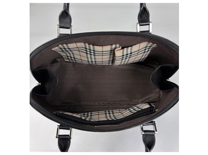 Borsa a mano Burberry in pelle nera - vista 8