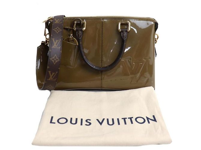 Borsa a tracolla Louis Vuitton Vernis in Vert Bronze - vista 6
